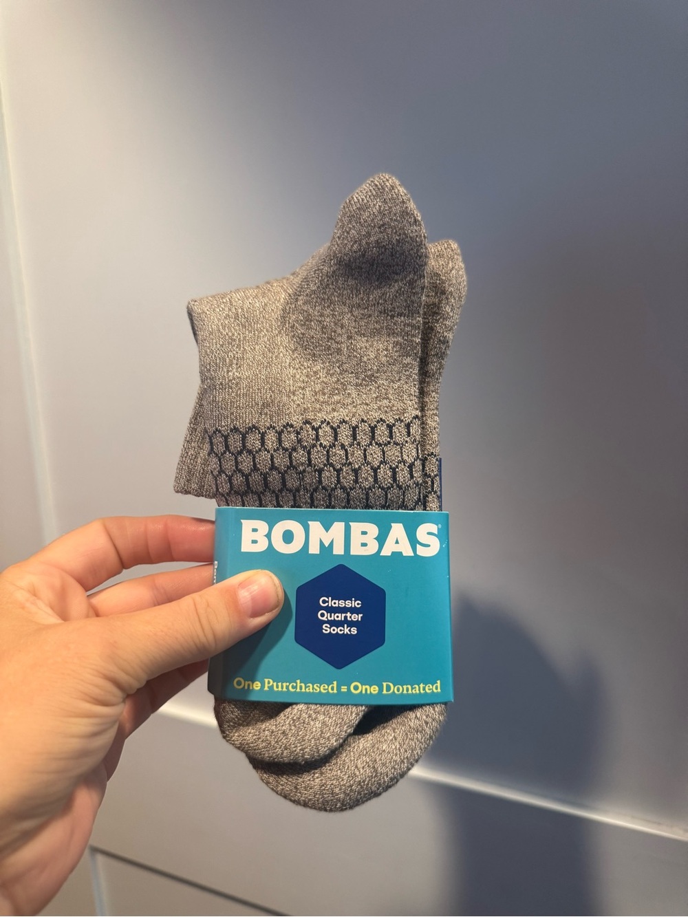 Bombas Men’s Quarter Socks - Light Gray